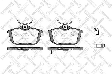 616 012-SX STELLOX Колодки тормозные дисковые